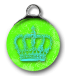 Crown (blue on green) Bubble-