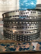 Custom Sterling Silver Stamped Bangle Bracelet