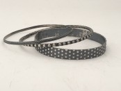 Dots & Honeycomb Sterling Bangle Set
