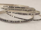 Custom Stamped Bangle Bracelet