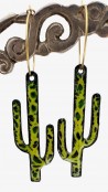 Enameled Cactus Earrings