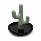 Handcrafted Ceramic Cactus Ring Holder | Desert Jewelry Organizer | Ring Display Dish