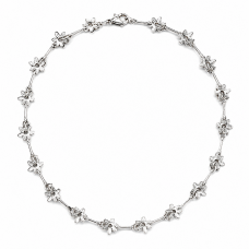 Hand Cast Sterling Silver Daisy Chain Necklace | Bracelet | Anklet 