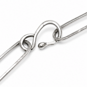 Hand Forged Sterling Silver Paperclip Chain Necklace (1.61mm thick)