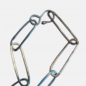 Hand Forged Sterling Silver Paperclip Necklace