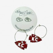 Hand Cast KC Arrowhead Sterling Silver Earring Studs