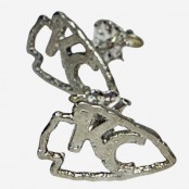 Hand Cast KC Arrowhead Sterling Silver Earring Studs