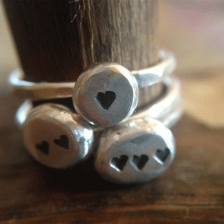 Chunky Heart Sterling Silver Ring