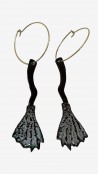 Enameled Broomstick Earrings