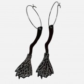 Enameled Broomstick Earrings