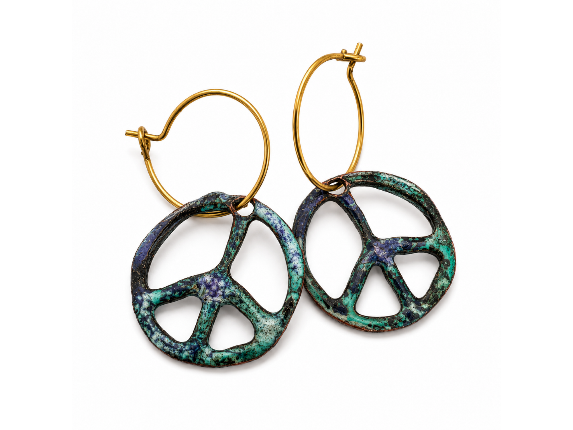 Enameled Earrings