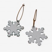 Enameled Snowflake Earrings