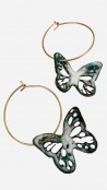 Enameled Butterfly Earrings