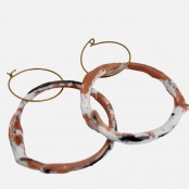 Enameled Loopy Earrings