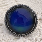 Color Changing Stone & Sterling Silver Mood Ring