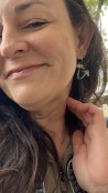 Enameled Mushroom Earrings
