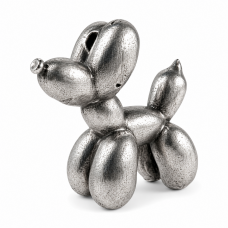 Handcrafted Sterling Silver Balloon Dog Charm | Lost Wax Cast Balloon Animal Pendant