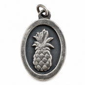 Hand Cast Sterling Silver Oval Frame Charm (custom available)
