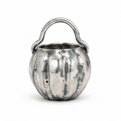 Vintage Paper Mâché Pumpkin Candy Basket Charm Vintage Paper Mâché Pumpkin Candy Basket Charm