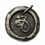 Hand Cast Sterling Silver Wax Seal Zodiac Pendants