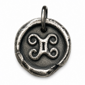 Hand Cast Sterling Silver Wax Seal Zodiac Pendants