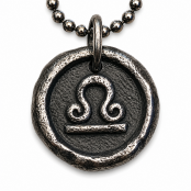Hand Cast Sterling Silver Wax Seal Zodiac Pendants