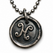 Hand Cast Sterling Silver Wax Seal Zodiac Pendants