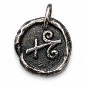 Hand Cast Sterling Silver Wax Seal Zodiac Pendants