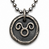 Hand Cast Sterling Silver Wax Seal Zodiac Pendants