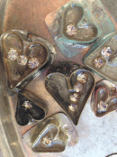 Rhinestone Resin Hearts