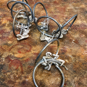 Hand Cast Sterling Silver Butterfly Adjustable Ring