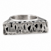 Hand Carved Sterling Silver Halloween Name Stacking Rings