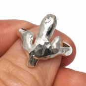 Hand Sculpted & Cast Sterling Silver Ring (Pineapple or Cactus)