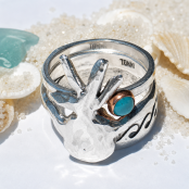 Hand Sculpted & Cast Sterling Silver Ring (Pineapple or Cactus)