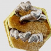 Hand Cast Sterling Silver Chunky Heart Ring