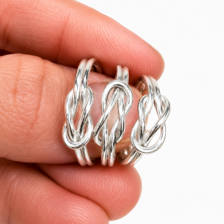 Hand Cast Sterling Silver Infinity Knot Ring Hand Cast Sterling Silver Infinity Knot Ring