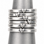 Handcrafted Sterling Silver Tiny Heart Stacking Ring