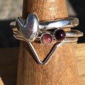 Hand Cast Sterling Silver Chunky Heart Ring