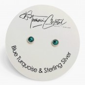 Gemstone Sterling Silver Stud Earrings