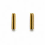 Hand Forged Brass Bar & Sterling Silver Stud Earrings