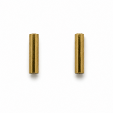 Hand Forged Brass Bar & Sterling Silver Stud Earrings Hand Forged Brass Bar & Sterling Silver Stud Earrings