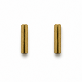 Hand Forged Brass Bar & Sterling Silver Stud Earrings Hand Forged Brass Bar & Sterling Silver Stud Earrings