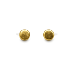 Round Chunky Brass & Sterling Silver Stud Earrings Round Chunky Brass & Sterling Silver Stud Earrings