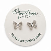 Hand Cast Butterfly Earring Studs