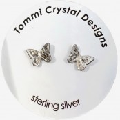 Hand Cast Butterfly Earring Studs