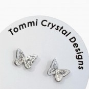 Hand Cast Butterfly Earring Studs