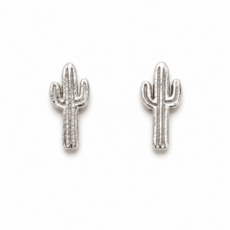 Hand Cast Cactus Earring Studs Hand Cast Cactus Earring Studs