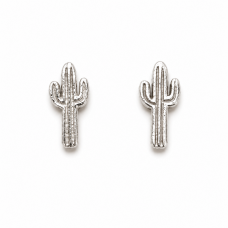 Hand Cast Cactus Earring Studs