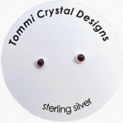 Gemstone Sterling Silver Stud Earrings