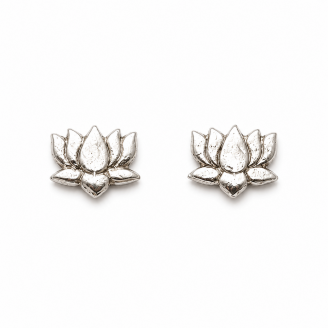 Hand Cast Lotus Earring Studs Hand Cast Lotus Earring Studs